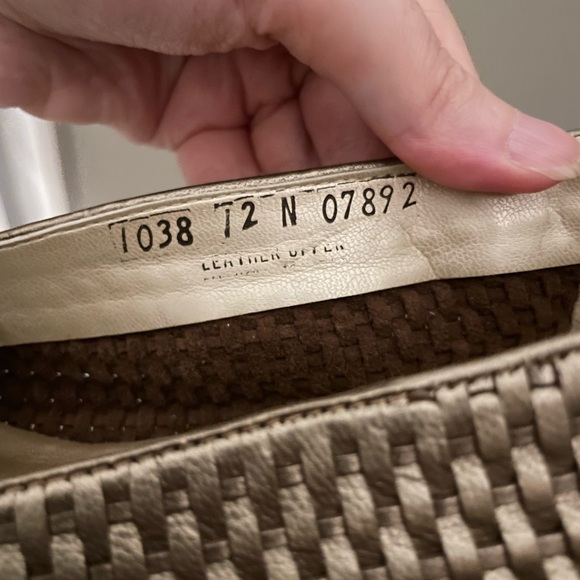 California Magdesians Loafers Golden Metallic Woven Shoes Tassles Leather - Picture 5 of 7